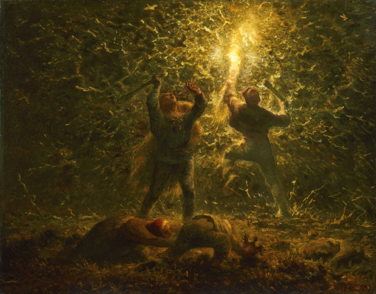 Hunting Birds at Night, Exquisite Insular Art – Jean François Millet