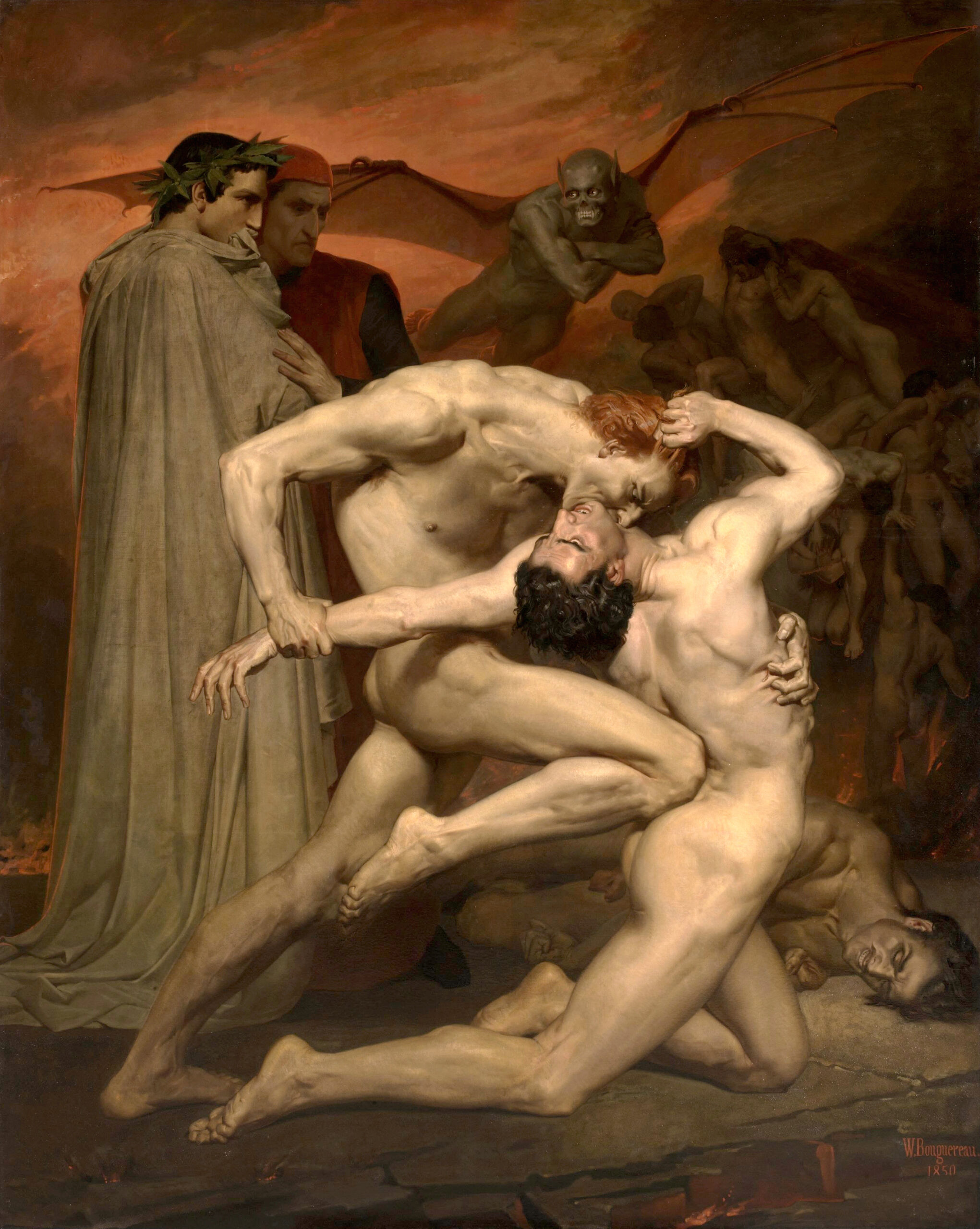 Dante and Virgil – Hellish Bouguereau Masterwork